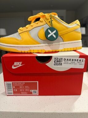 Nike Dunk Low Yellow and Cream Women's Sneaker